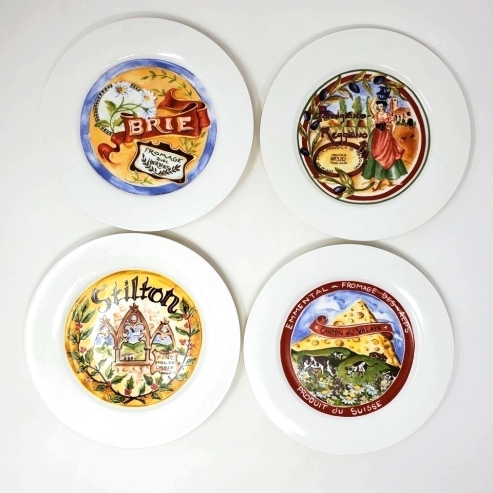 Restoration Hardware Ceramic Dessert 4 Plates Set